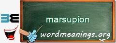 WordMeaning blackboard for marsupion